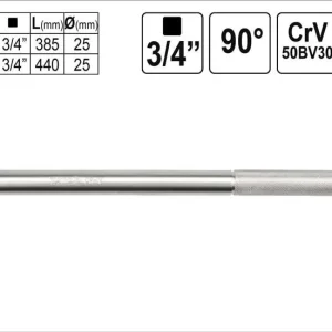 Páka trhák zahnutý 90° 3/4" délka 440mm - Poslední dny