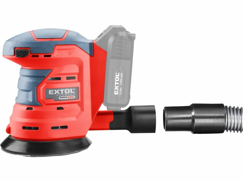 EXTOL PREMIUM bruska excentrická aku SHARE20V, 125mm, 20V Li-ion,bez baterie a nabíječky - Top cena