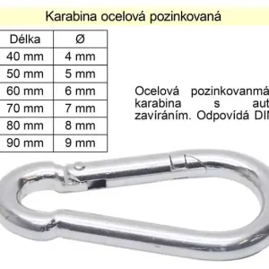Sleva navíc | Karabina pozinkovaná 60x6mm