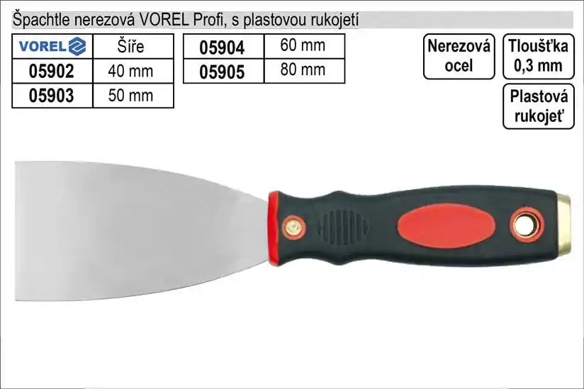 Špachtle nerezová Profi 40mm - Přímo z továrny