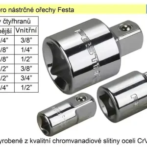 Redukce Festa rozměr vnější 3/8"_ vnitřní 1/2" - Cena od výrobce