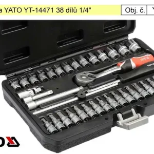 YATO Gola sada 38 dílů 1/4" YT-14471 - Vysoká kvalita