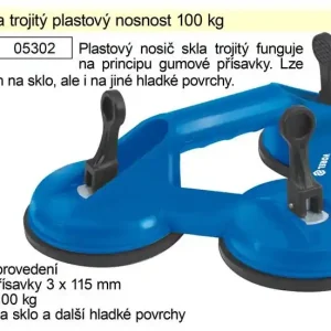 Nosič skla trojitý plastový, přísavka | Velmi populární