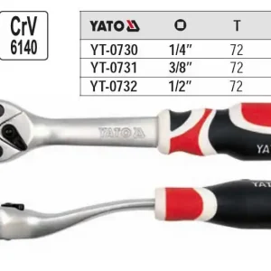 Gola ráčna Yato vyhnutá s páčkou 1/4" | Do vyprodání zásob