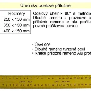 Úhelník ocelový příložný 250x100mm | Nabídka dne