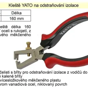 Připraveno k odeslání | Kleště odizolovávací 160 mm Yato