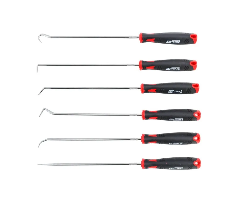 AWTOOLS Háčky s rukojetí, prodloužené 240mm, sada 6ks | Kvalitní produkt