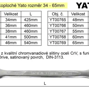 YATO Očkoplochý klíč 48mm CrV - Kupte dnes