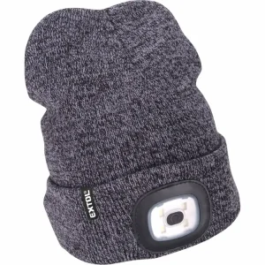 EXTOL LIGHT čepice s čelovkou 4x45lm, USB nabíjení, šedá/černá, univerzální velikost 43462 - Lze objednat