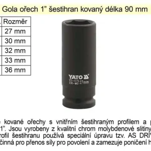 Právě v prodeji | Gola ořech šestihran 1" kovaný prodloužený 32mm