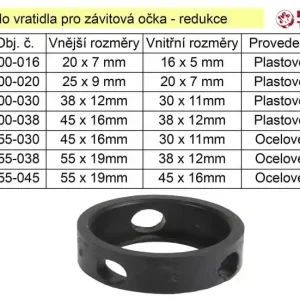 Akce - Pouzdro do vratidla pro závitová očka - redukce 25 / 20mm