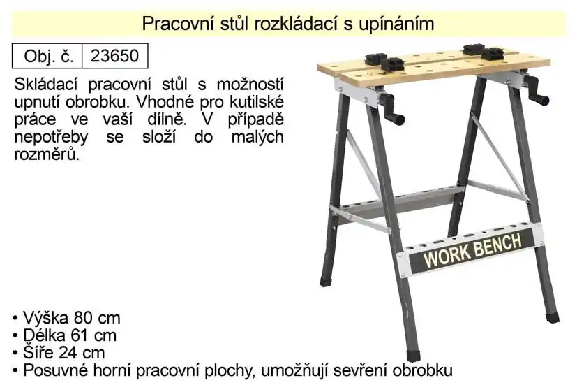 Pracovní stůl rozkládací s upínáním - Rychlé doručení