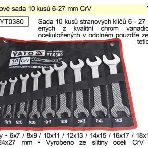 Pořiďte si nyní - Klíče stranové sada 10 kusů 6-27mm CrV Yato