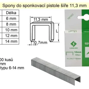 Lze objednat | Spony do sponkovačky šíře 11,3 mm hranaté délka 14 mm balení 1000 kusů