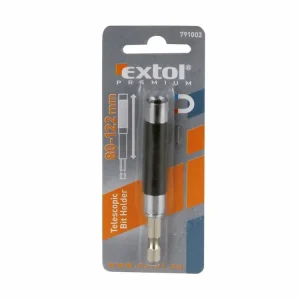 Držák bitů, magnetický, výsuvný, délka 80 mm, stopkou šestihran 1/4", Extol Premium - Skladem