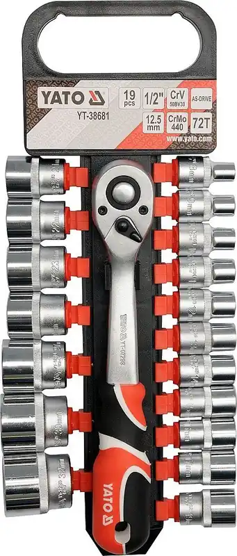 YATO Gola sada 1/2" 19 ks YT-38681 - Nově v nabídce