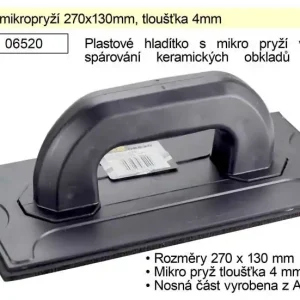 Hladítko s mikropryží 270x130mm, tloušťka 4mm | Extra sleva