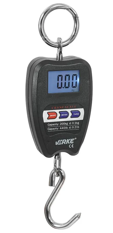 Koupit nyní - VERKE Digitální závěsná váha s hákem 200kg
