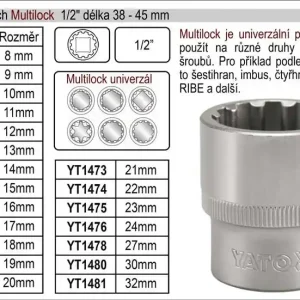 Gola ořech Multilock 10mm 1/2" - Nabídka končí brzy