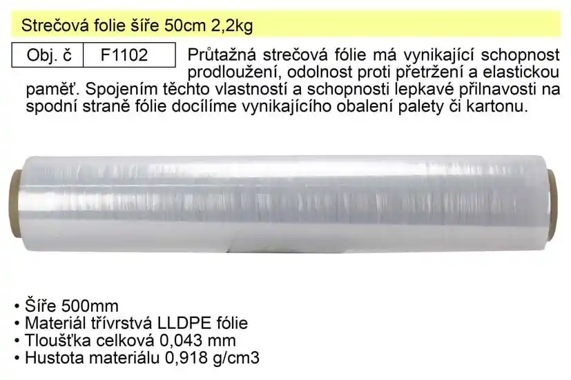 Do vyprodání zásob | Strečová folie šíře 50cm 2,2kg