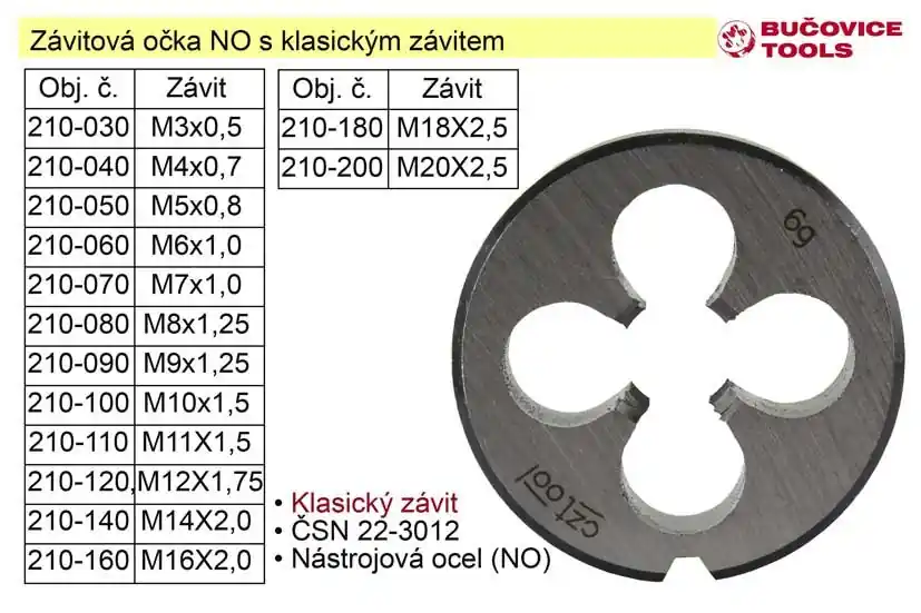 Nejlepší cena - Závitové očko M6 HSS klasický závit