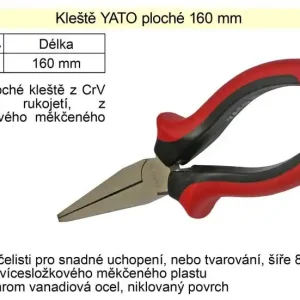 Kleště YATO ploché 160mm - Nejprodávanější