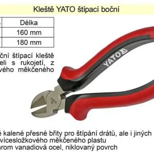 Kleště YATO štípací boční 180mm | Snadné vrácení