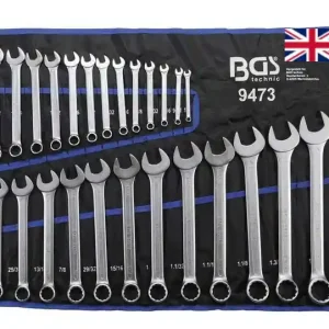 BGS Klíče očkoploché sada 1/4" až 1-1/4" 25 kusů CrV palcové rozměry | Nyní k dispozici