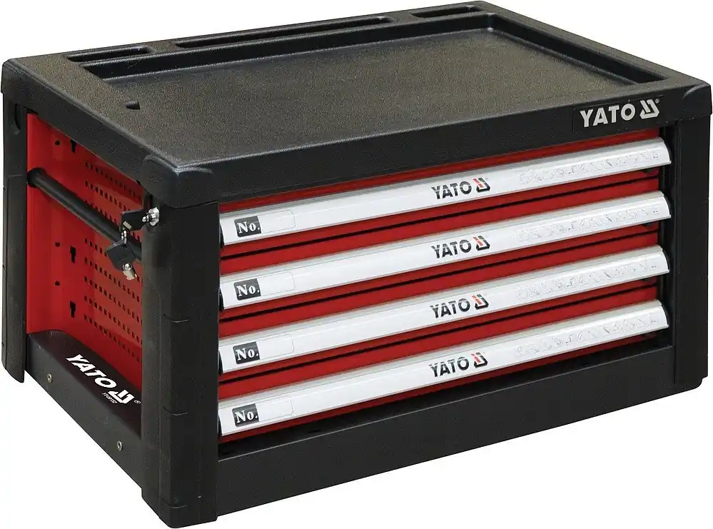YATO Skříňka dílenská 4 zásuvky 690x465x400mm červená YT-09152 - Nově v nabídce