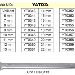 Skvělé hodnocení - YATO Očkoplochý klíč 11mm CrV